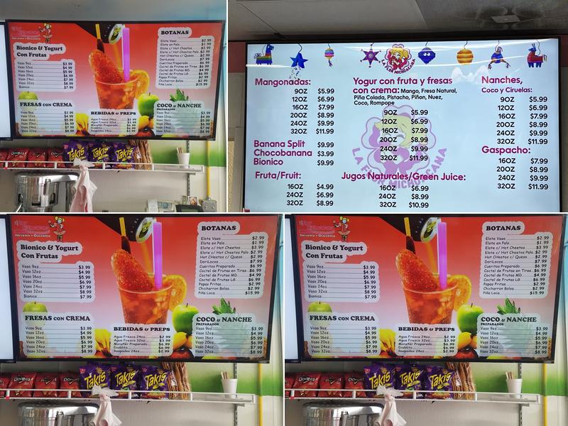La Flor Michoacana Menu