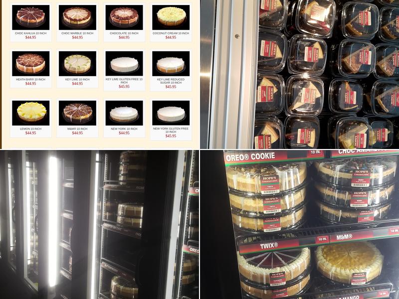 Hope's Cheesecake Menu