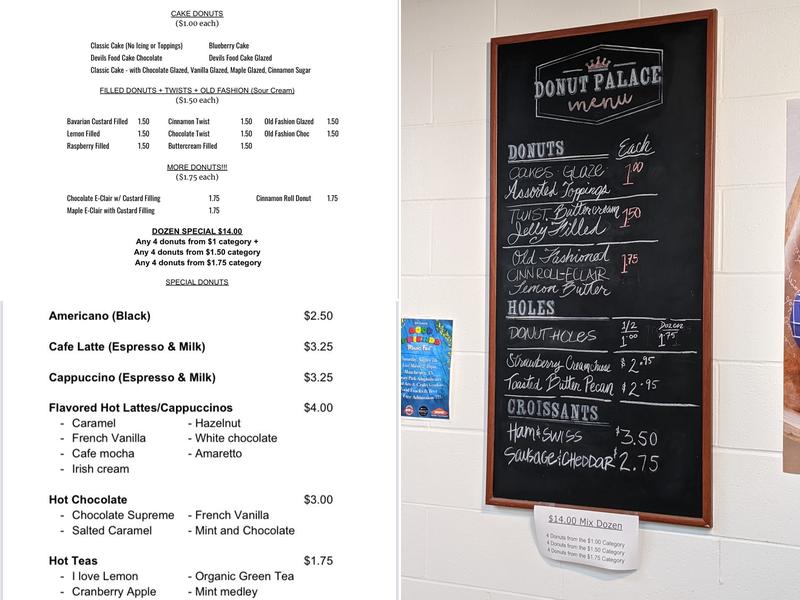 Project Donuts Menu
