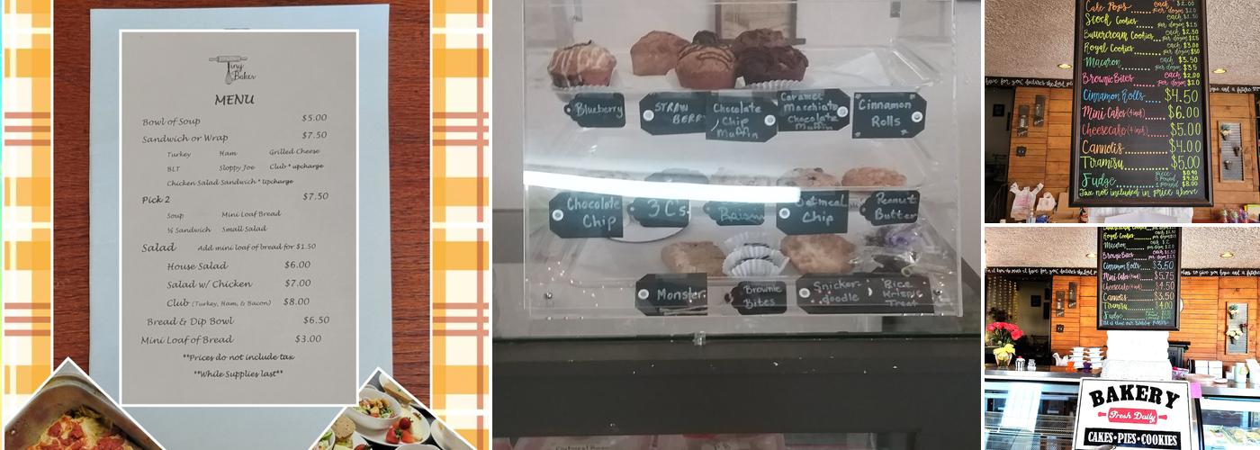 Tiny Baker, LLC. Menu