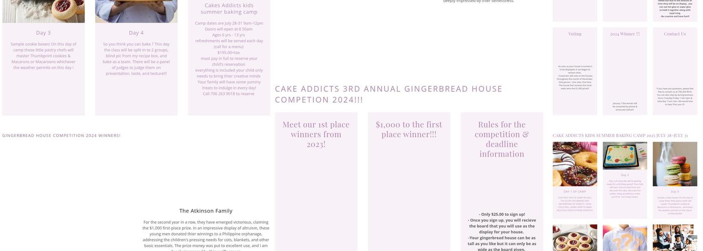 Cake Addicts Menu