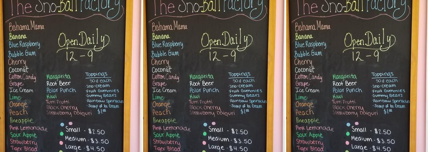 Dixie Donuts Menu