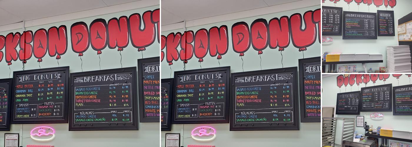 Dickson Donuts Menu