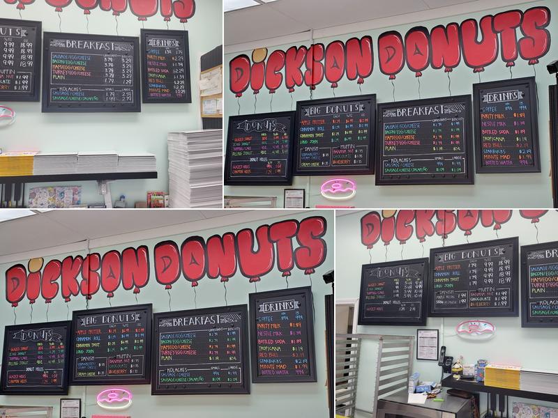 Dickson Donuts Menu