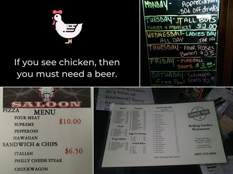 Silver Spur Saloon Menu