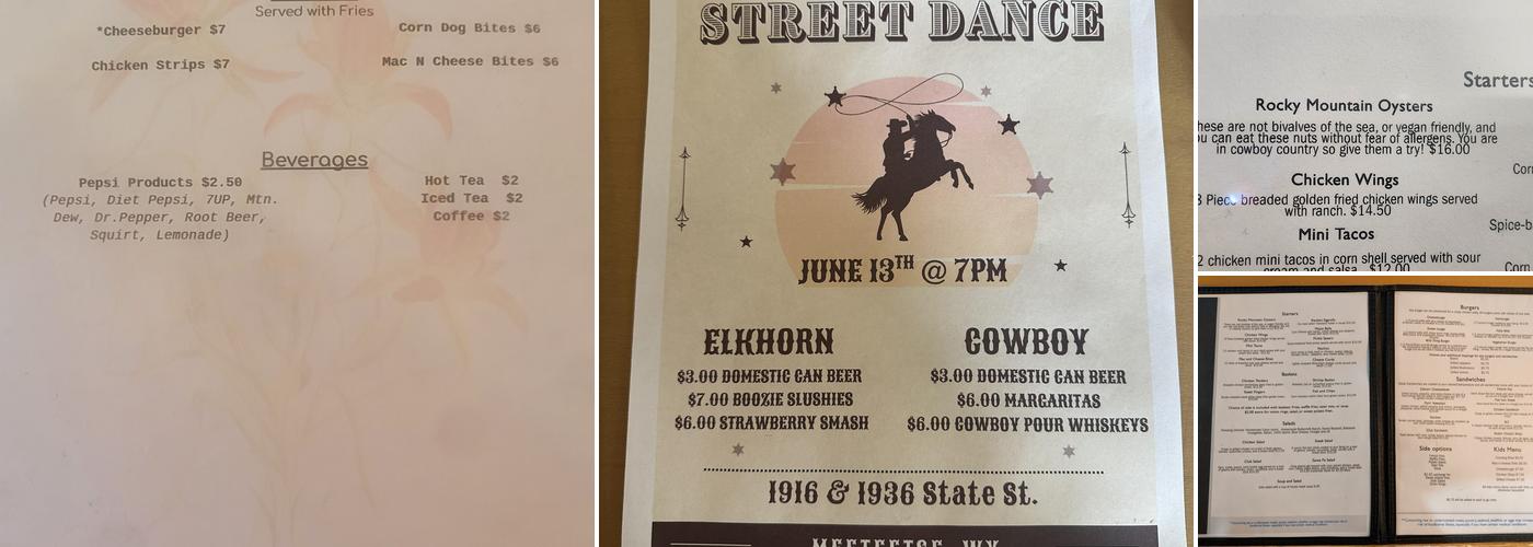 The Elkhorn Bar & Grill Menu