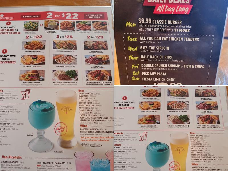 Applebee's Grill + Bar Menu