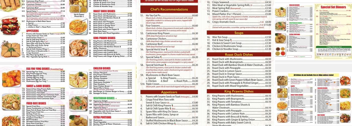 Golden Bamboo Menu