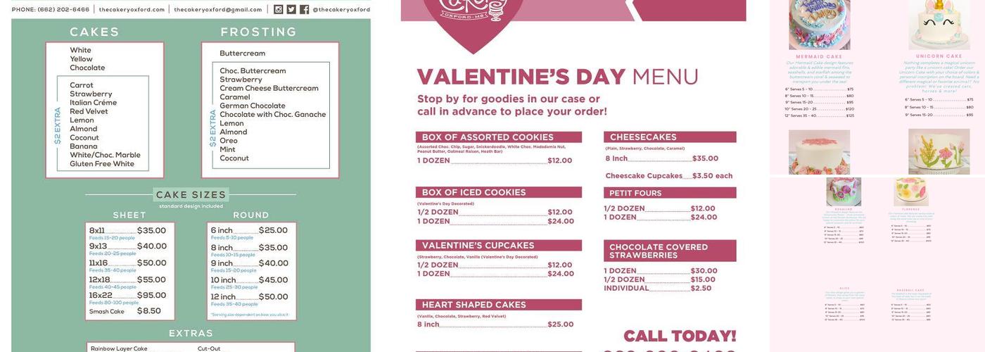 Bremma’s Cakery & Confections Menu