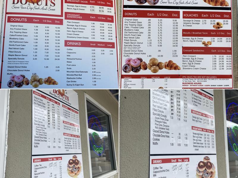 Community Donuts Menu
