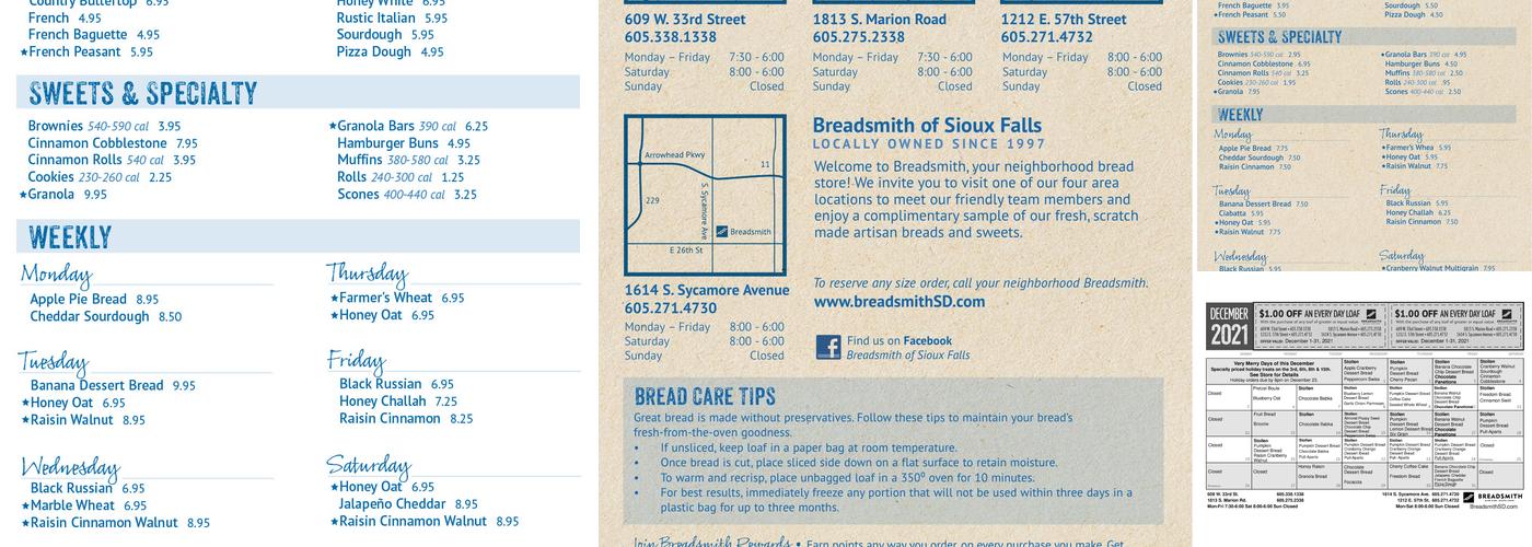 Breadsmith - West Menu