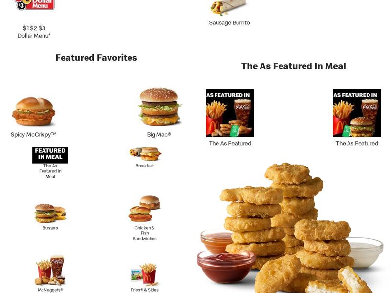 McDonald's Menu