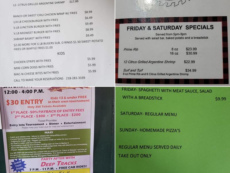 The Junction Bar And Grill Menu