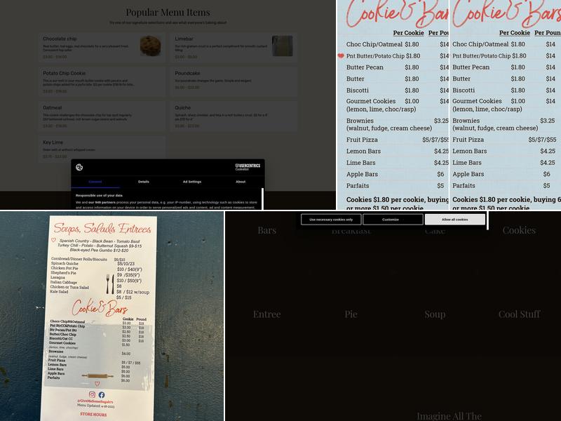 Give Me Some Sugah Menu