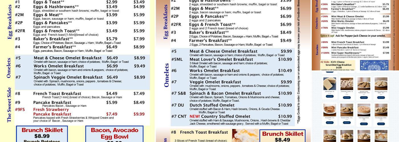 Casey's Bakery Inc Menu