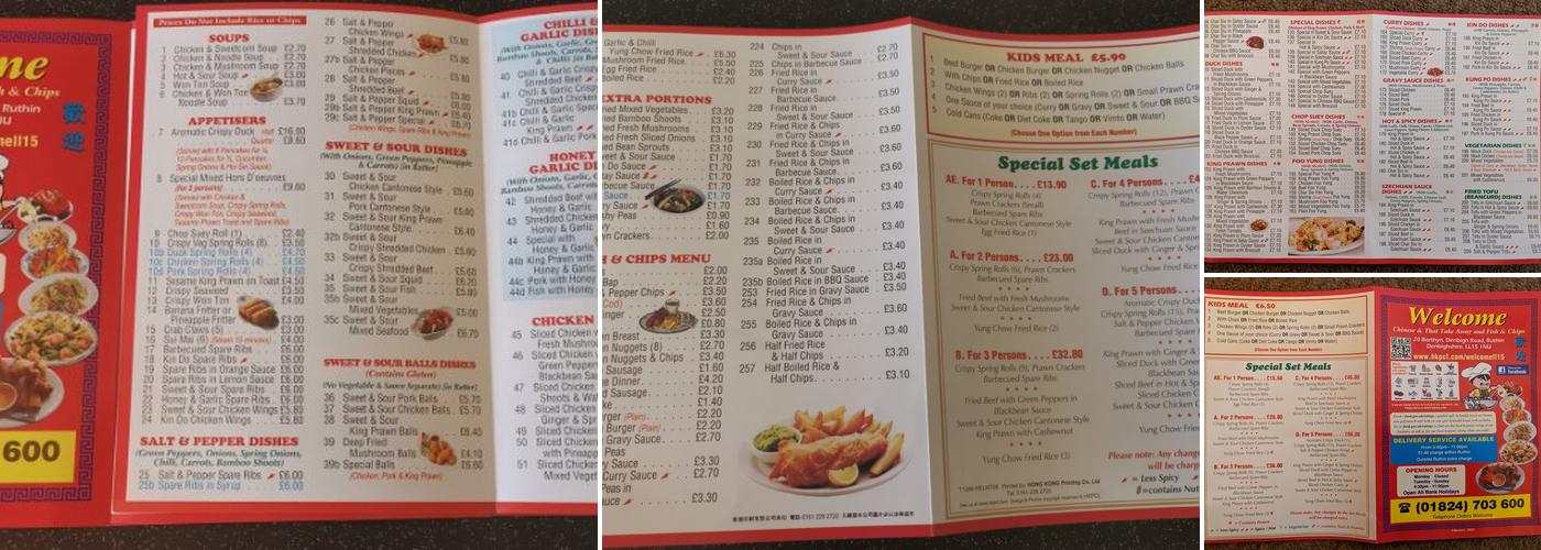 Welcome Chinese Take Away Menu