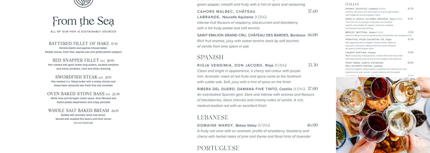 Artezzan Restaurant & Bar Menu
