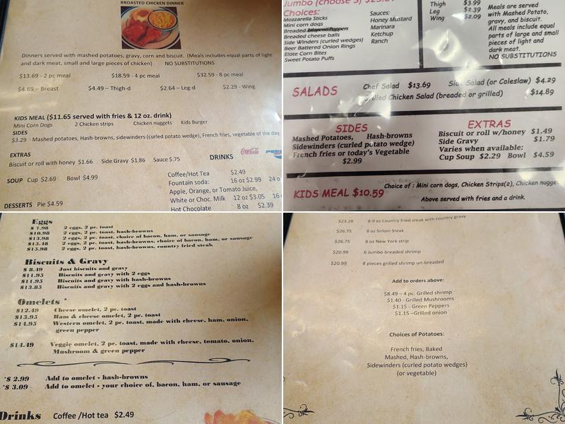 Sunset Grill Menu