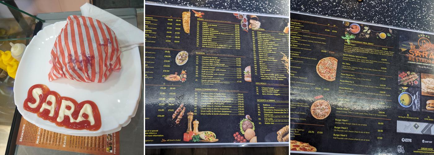 Sarah Restaurant Menu