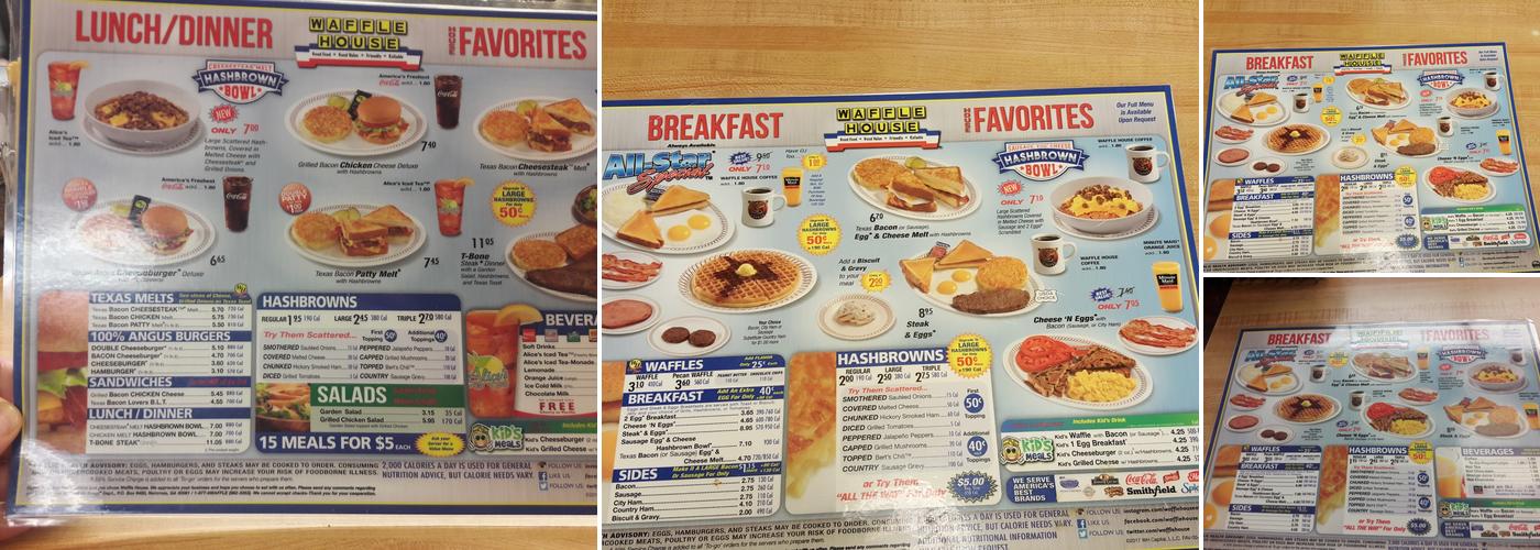 Waffle House Menu