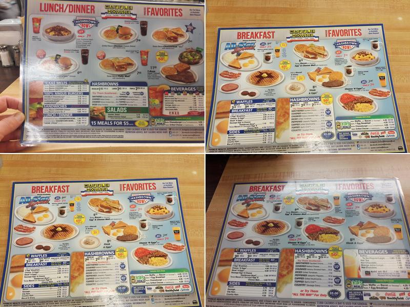Waffle House Menu