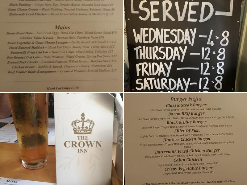 The Crown Inn Menu