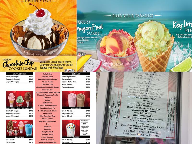 Bruster's Real Ice Cream Menu