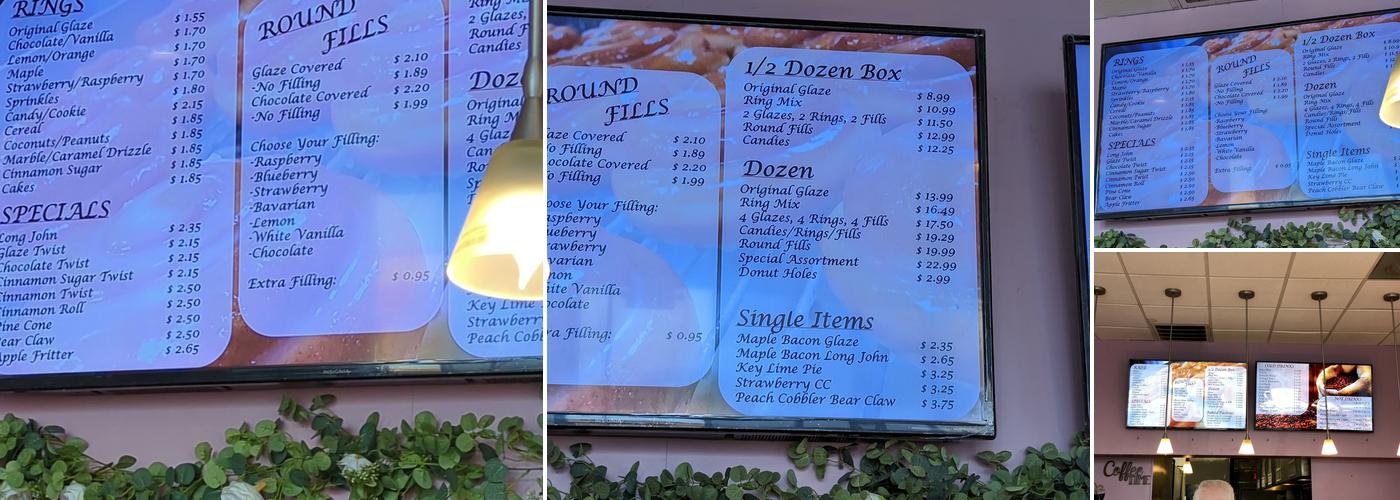 The Donut House Menu
