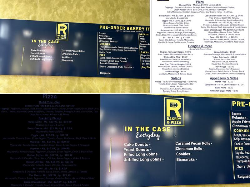 River to River Bakery & Pizza Menu