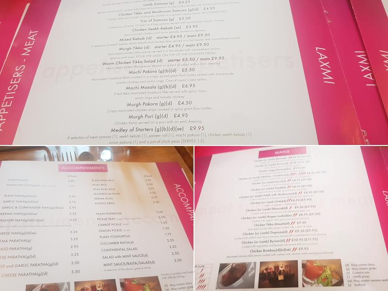 Laxmi Restaurant Menu