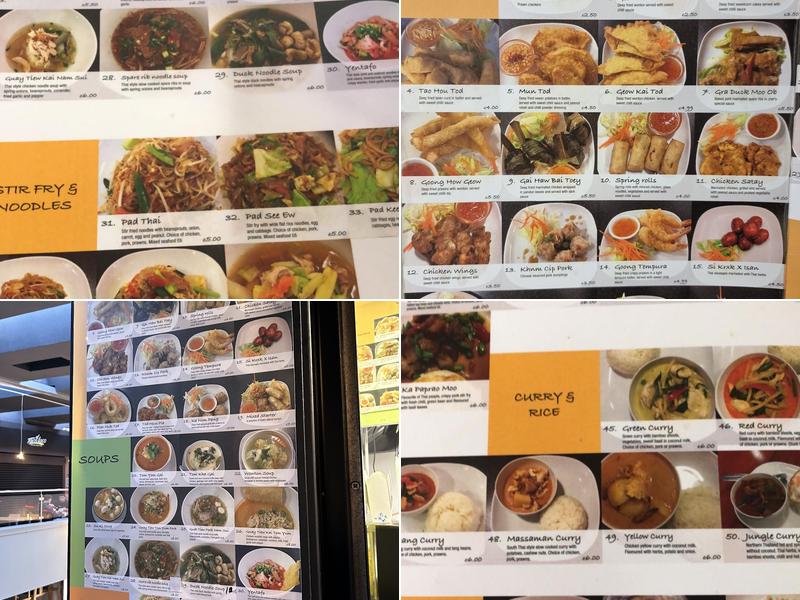 Rice and Noodle Cafe Thai Food Menu