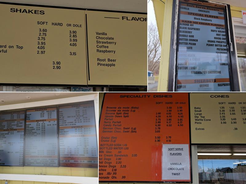 Houlton Farms Dairy Bar Menu
