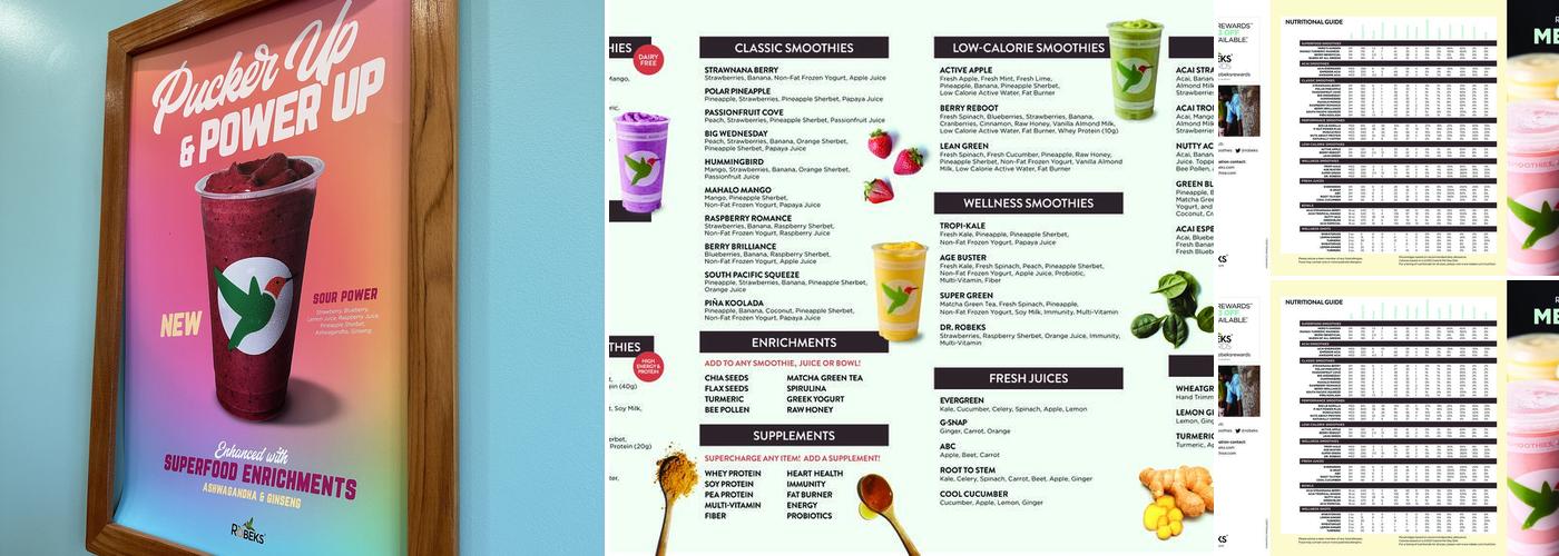 Robeks Fresh Juices & Smoothies Menu