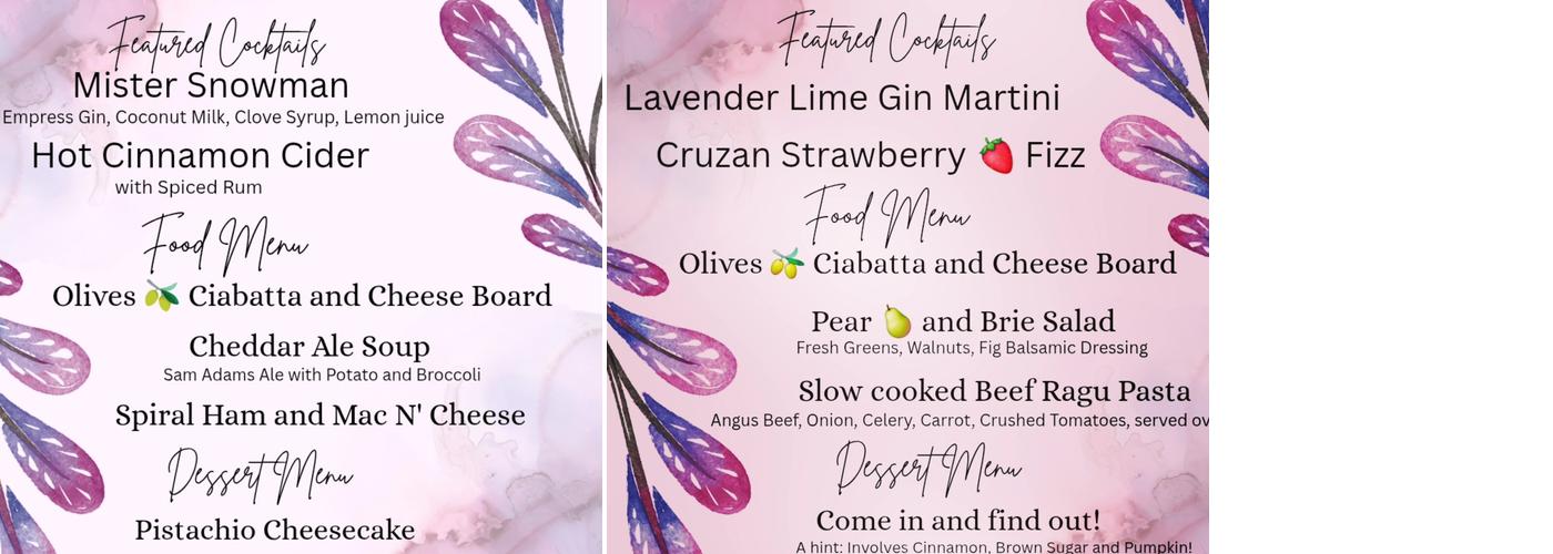 Wine Until Nine Menu