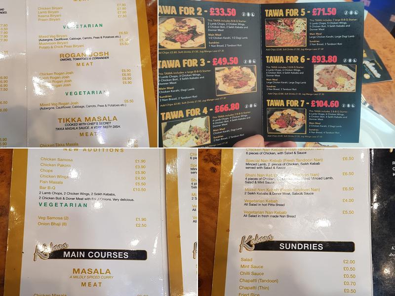 Kabana Menu