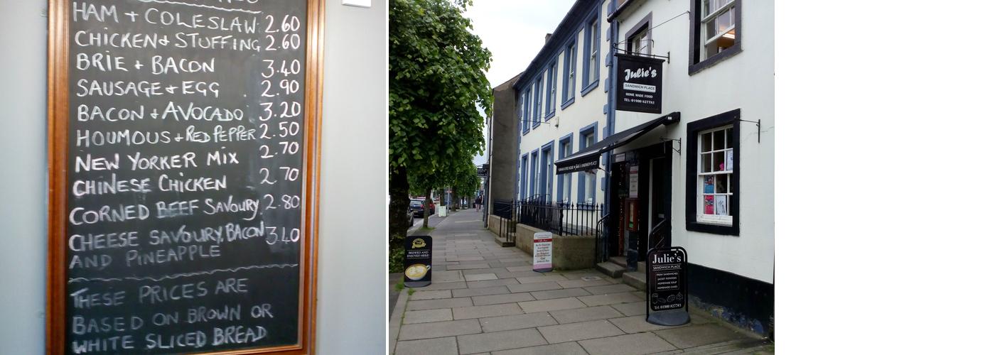 Julie's Sandwich Place Menu