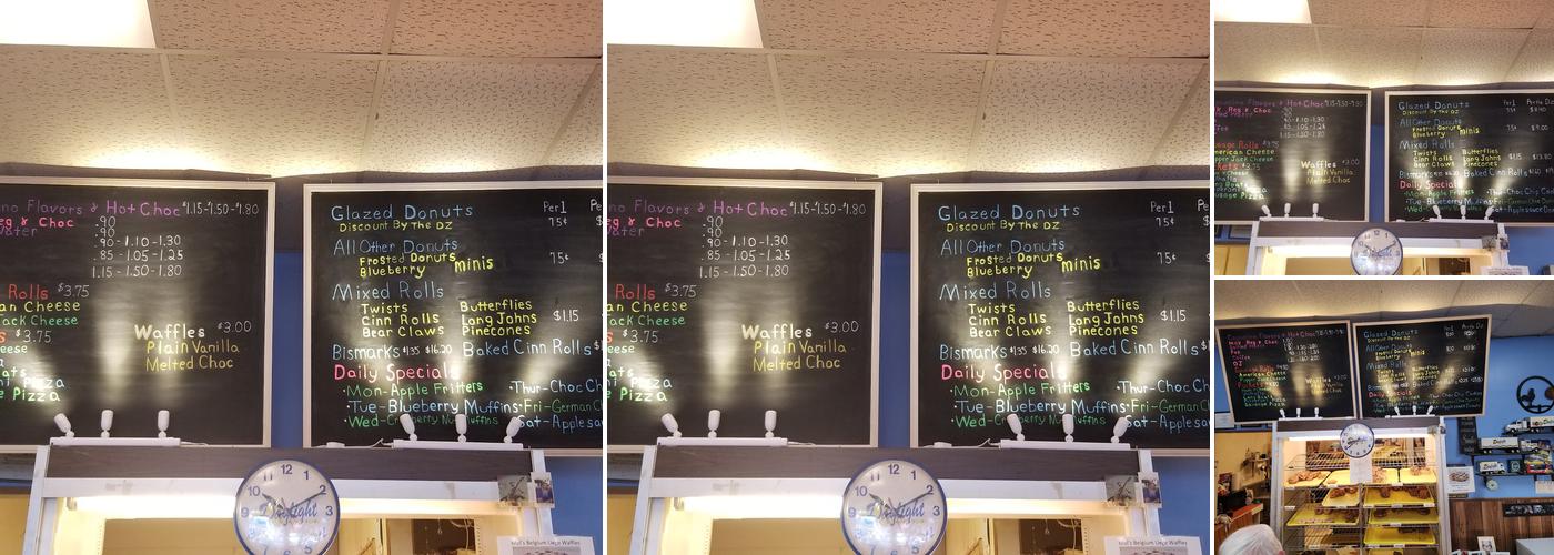 Terry and Melody's Daylight Donuts Menu