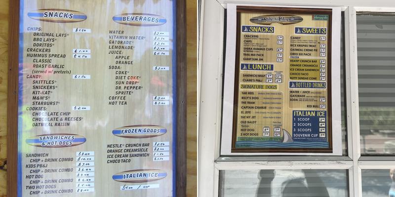 Mike's Bites Menu