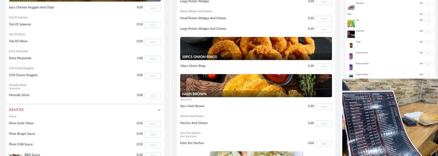 Grill Mill @ Pino's Menu