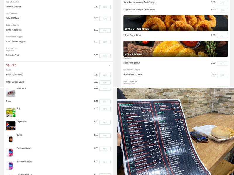 Grill Mill @ Pino's Menu