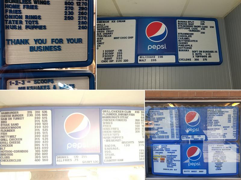 Nutty Sweet Shop Menu