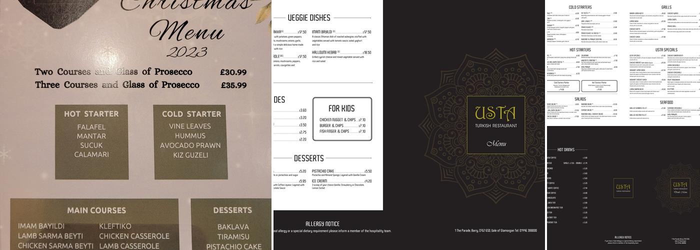 Usta Turkish Restaurant Menu