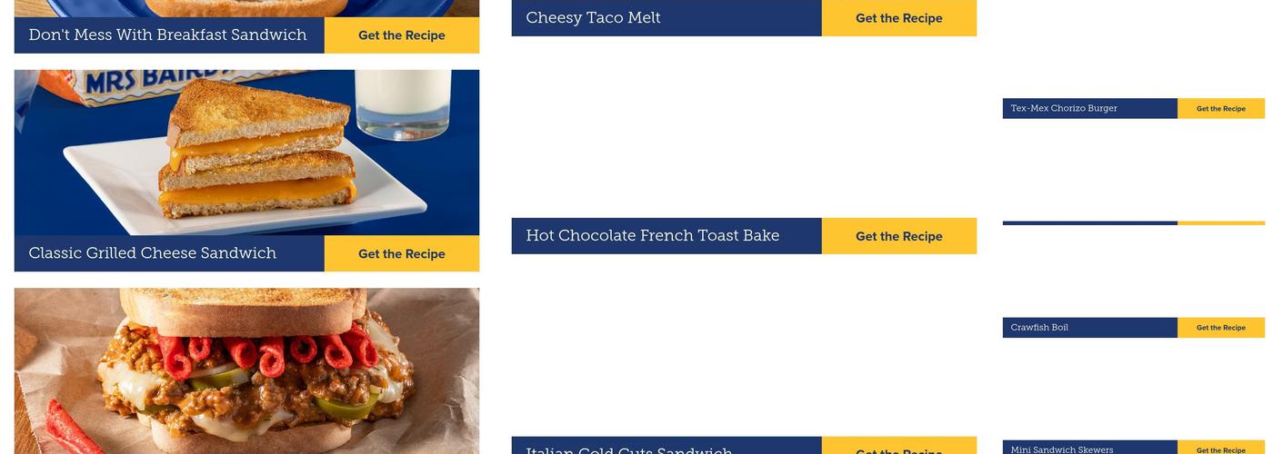 Mrs Baird's Bakeries Inc Menu