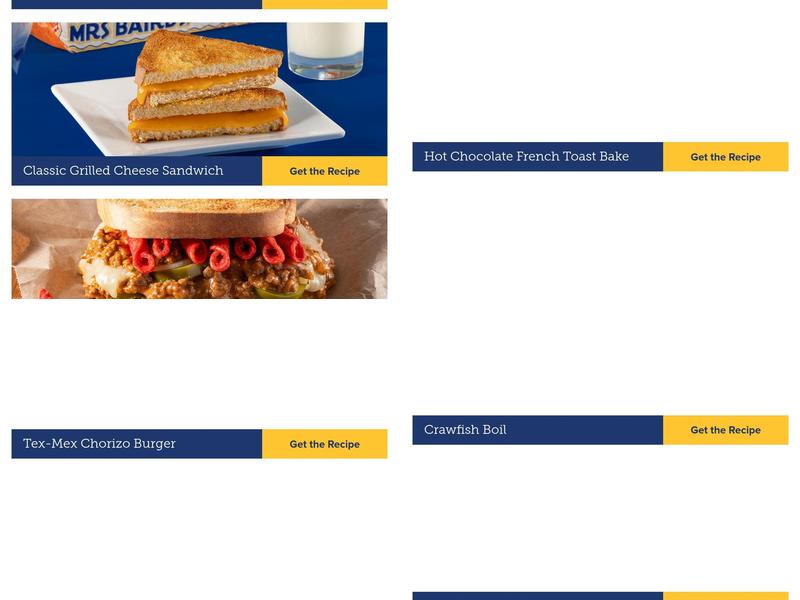 Mrs Baird's Bakeries Inc Menu