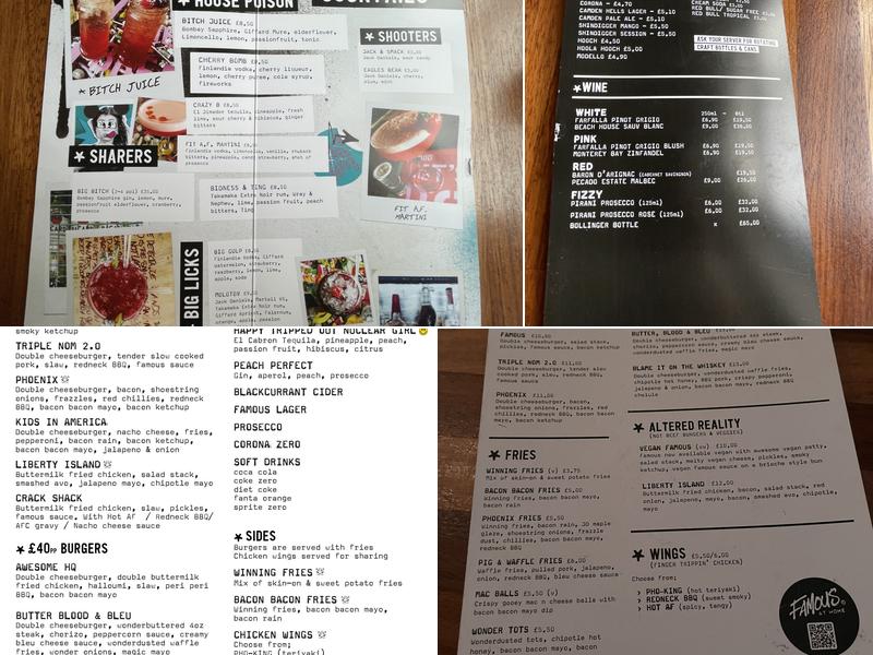 Almost Famous NQ Menu