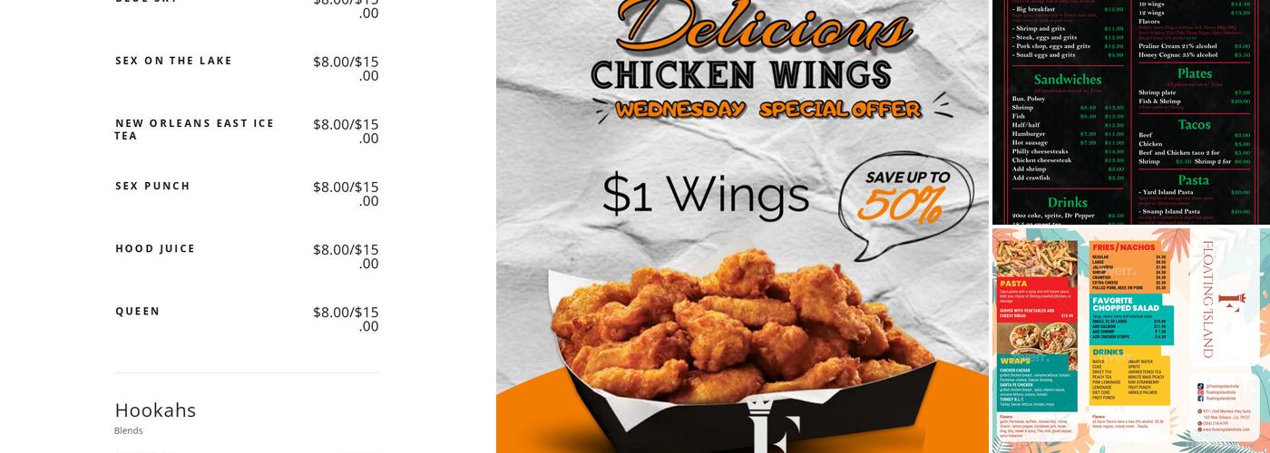 Floating Island Menu