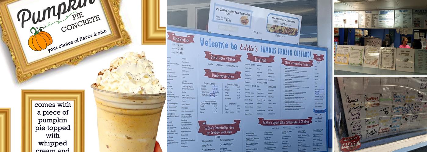 Eddie's Famous Frozen Custard Menu