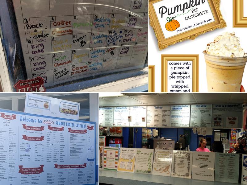 Eddie's Famous Frozen Custard Menu