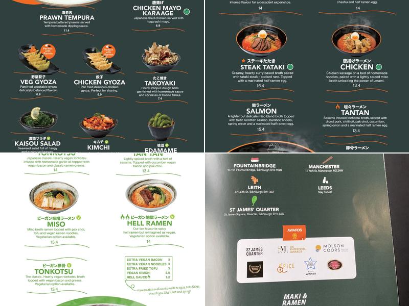 Maki & Ramen Menu