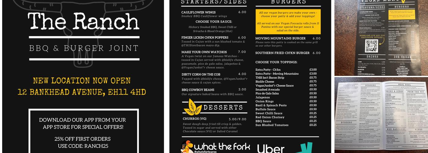 The Ranch Sighthill Menu